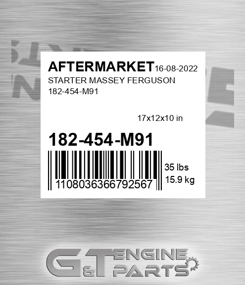 182-454-M91 Starter Massey Ferguson 182-454-m91 for AFTERMARKET