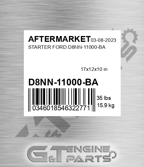 D8NN-11000-BA Starter Ford D8nn-11000-ba for AFTERMARKET