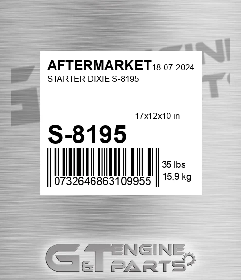 S-8195 Starter Dixie S-8195 for AFTERMARKET
