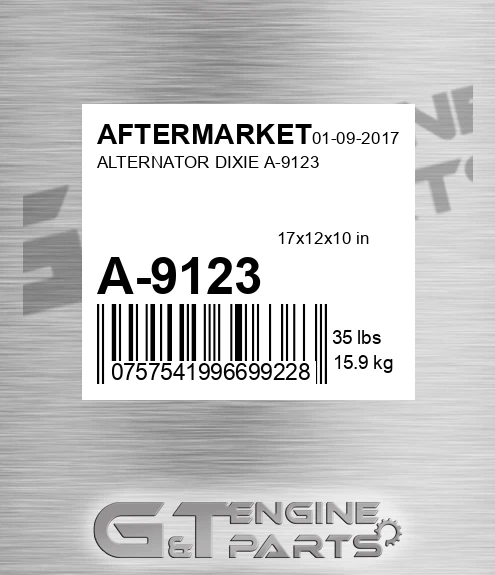 A-9123 Alternator Dixie A-9123 for AFTERMARKET