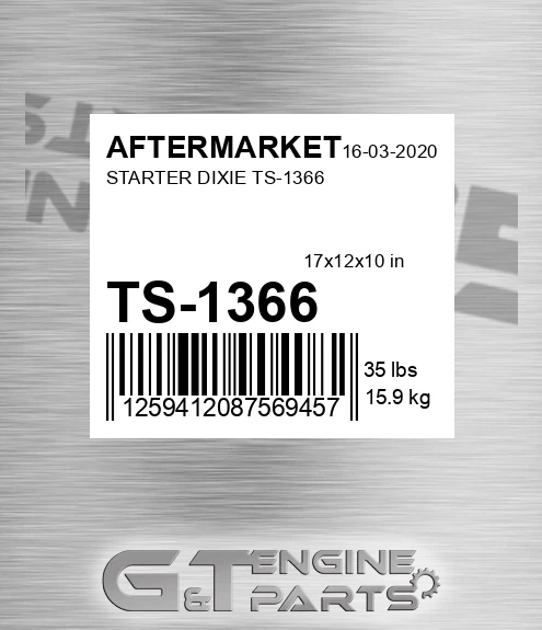 TS-1366 Starter Dixie Ts-1366 for AFTERMARKET