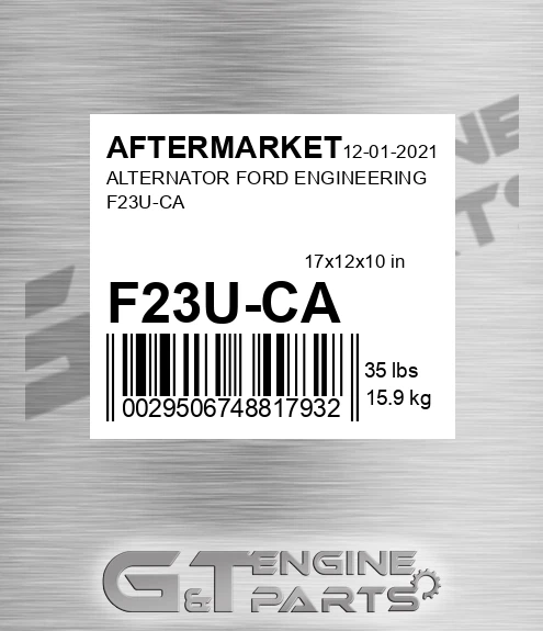 F23U-CA Alternator Ford Engineering F23u-ca for AFTERMARKET