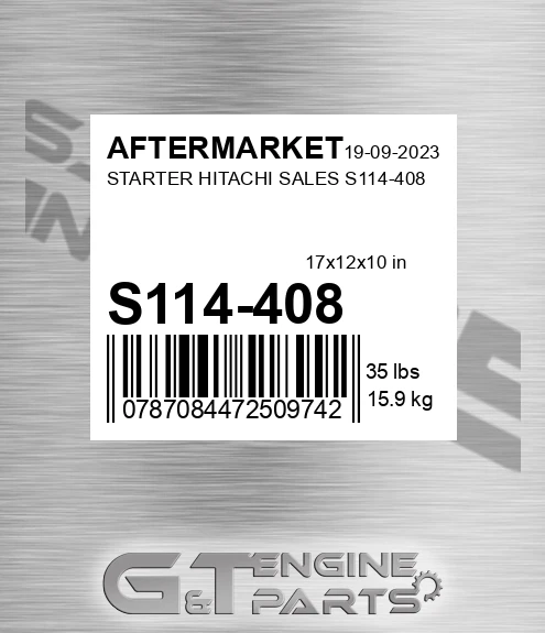 S114-408 Starter Hitachi Sales S114-408 for AFTERMARKET