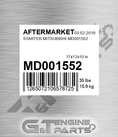 MD001552 Starter Mitsubishi for AFTERMARKET