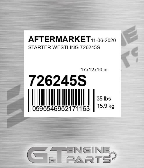 726245S Starter Westling for AFTERMARKET