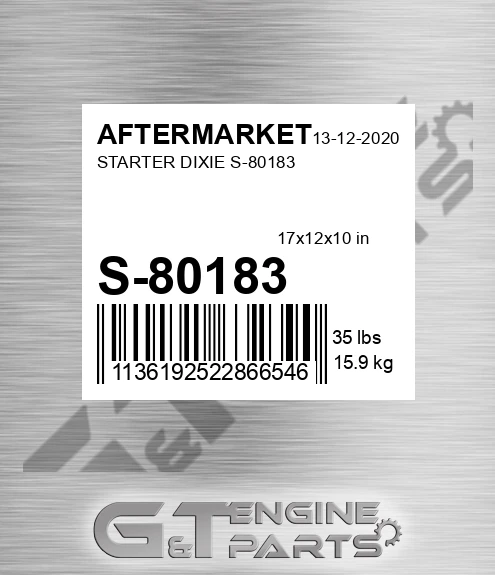S-80183 Starter Dixie S-80183 for AFTERMARKET