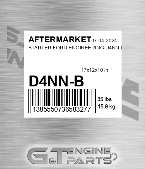 D4NN-B Starter Ford Engineering D4nn-b for AFTERMARKET
