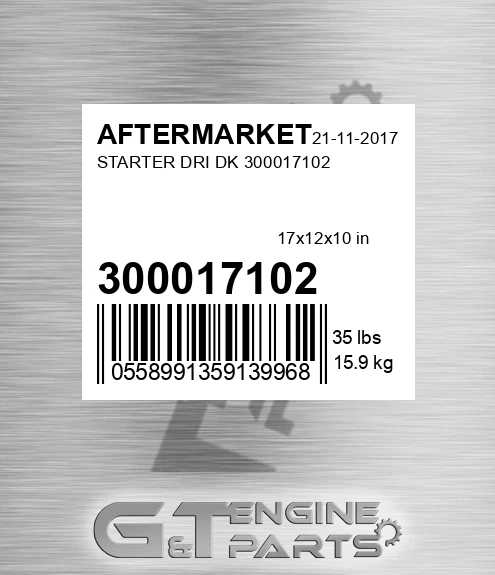 300017102 Starter Dri Dk