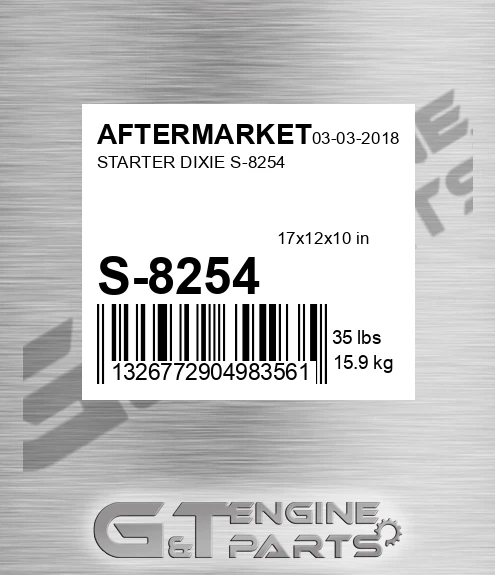 S-8254 Starter Dixie S-8254 for AFTERMARKET