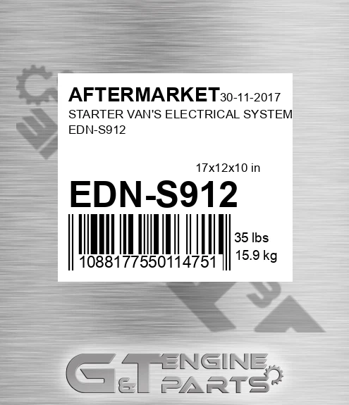 EDN-S912 Starter Van's Electrical Systems Edn-s912 for AFTERMARKET