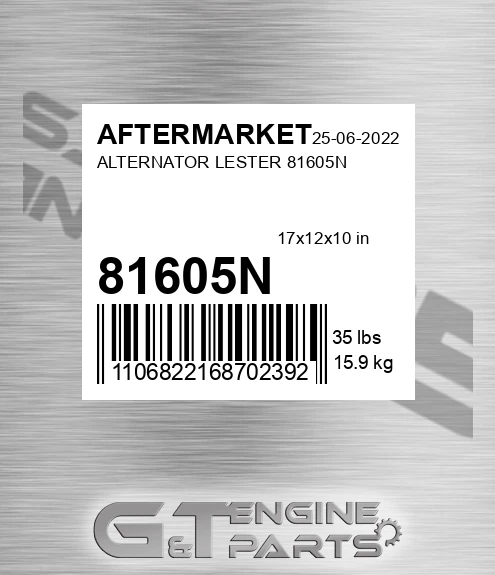 81605N Alternator Lester
