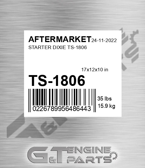 TS-1806 Starter Dixie Ts-1806 for AFTERMARKET