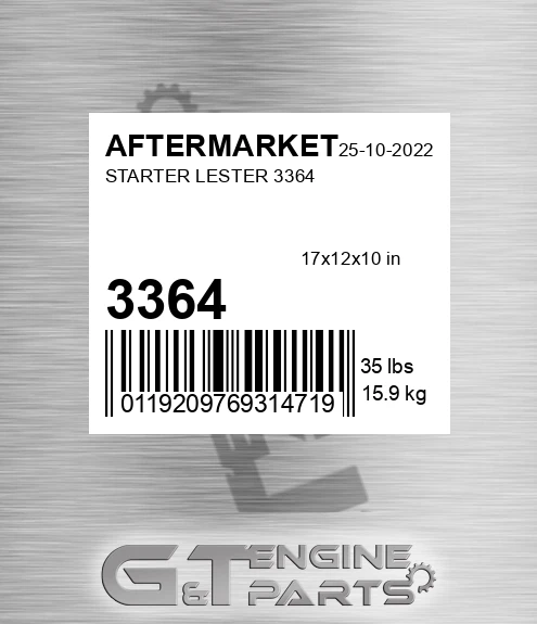 3364 Starter Lester for AFTERMARKET