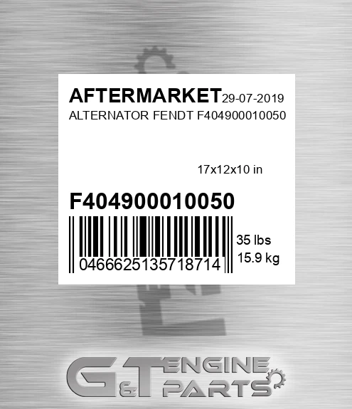 F404900010050 Alternator Fendt for AFTERMARKET
