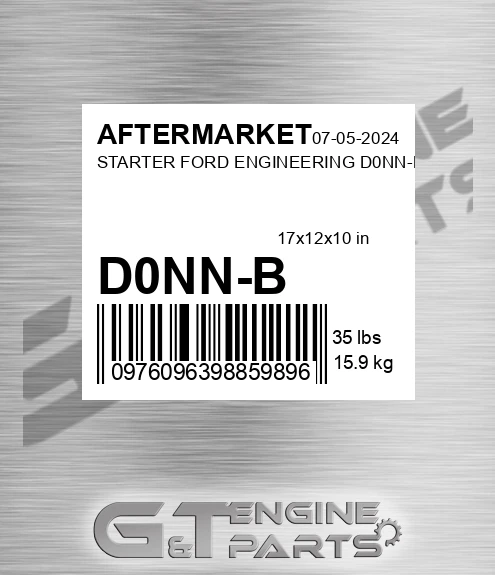 D0NN-B Starter Ford Engineering D0nn-b for AFTERMARKET