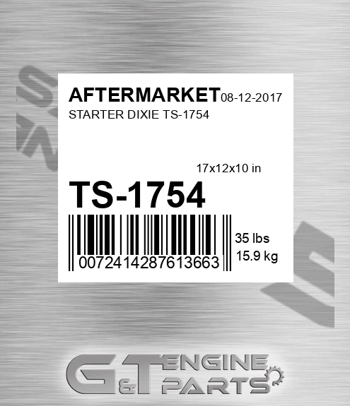 TS-1754 Starter Dixie Ts-1754 for AFTERMARKET