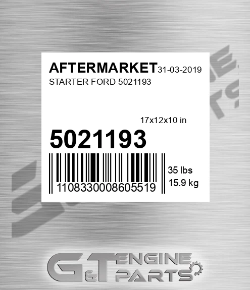 5021193 Starter Ford for AFTERMARKET