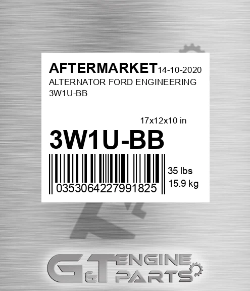 3W1U-BB Alternator Ford Engineering 3w1u-bb for AFTERMARKET