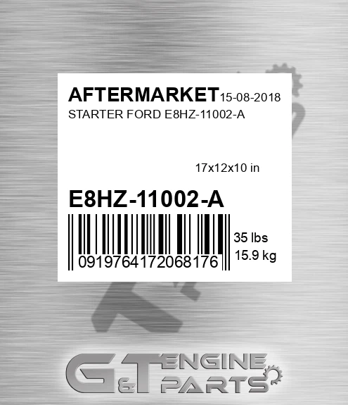 E8HZ-11002-A Starter Ford E8hz-11002-a for AFTERMARKET