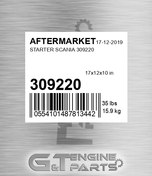 309220 Starter Scania for AFTERMARKET