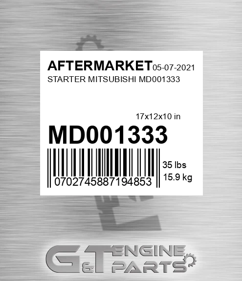 MD001333 Starter Mitsubishi for AFTERMARKET