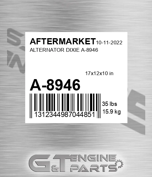 A-8946 Alternator Dixie A-8946 for AFTERMARKET