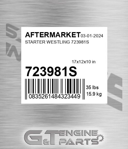 723981S Starter Westling for AFTERMARKET