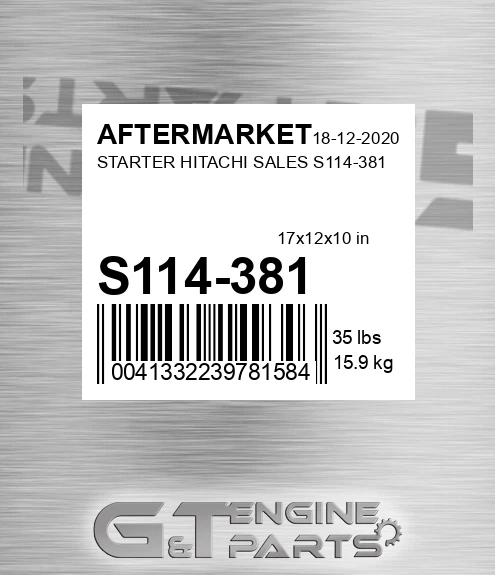 S114-381 Starter Hitachi Sales S114-381 for AFTERMARKET