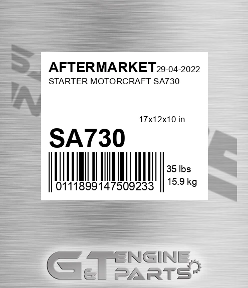 SA730 Starter Motorcraft Sa730 for AFTERMARKET