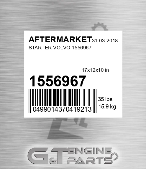 1556967 Starter Volvo for AFTERMARKET