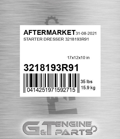 3218193R91 Starter Dresser for AFTERMARKET