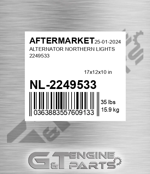 NL-2249533 Alternator Northern Lights 2249533 for AFTERMARKET
