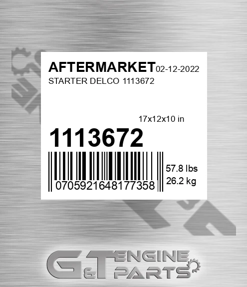 1113672 Starter Delco for AFTERMARKET
