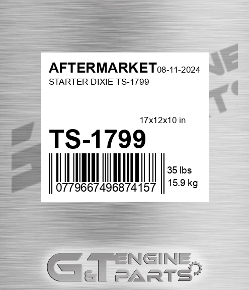 TS-1799 Starter Dixie Ts-1799 for AFTERMARKET