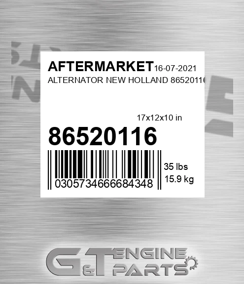 86520116 Alternator New Holland for AFTERMARKET