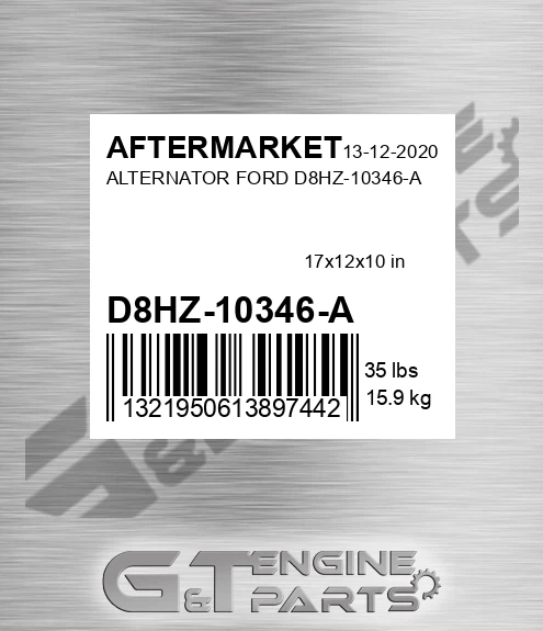D8HZ-10346-A Alternator Ford D8hz-10346-a for AFTERMARKET