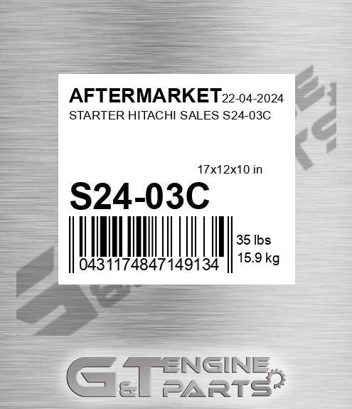 S24-03C Starter Hitachi Sales S24-03c for AFTERMARKET