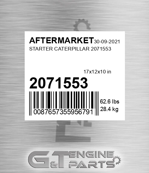 2071553 Starter Caterpillar 2071553 for AFTERMARKET