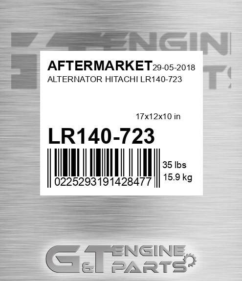 LR140-723 Alternator Hitachi Lr140-723 for AFTERMARKET