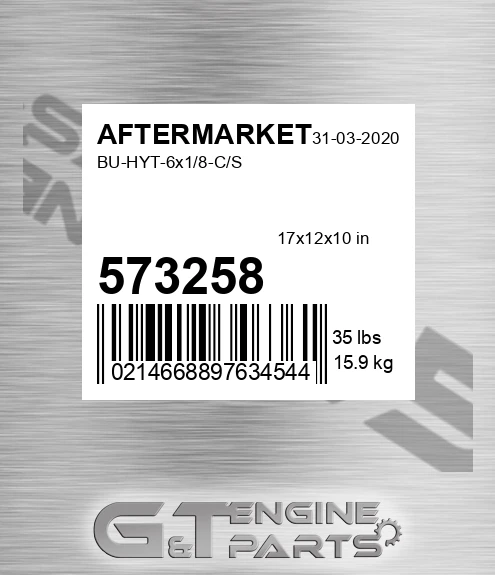 573-258 Bu-hyt-6x1/8-c/s for AFTERMARKET