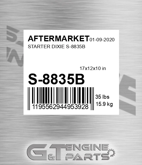 S-8835B Starter Dixie S-8835b for AFTERMARKET