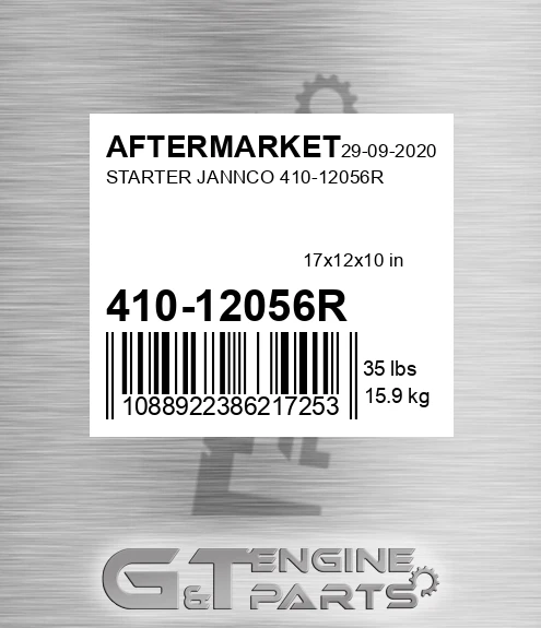 410-12056R Starter Jannco 410-12056r for AFTERMARKET