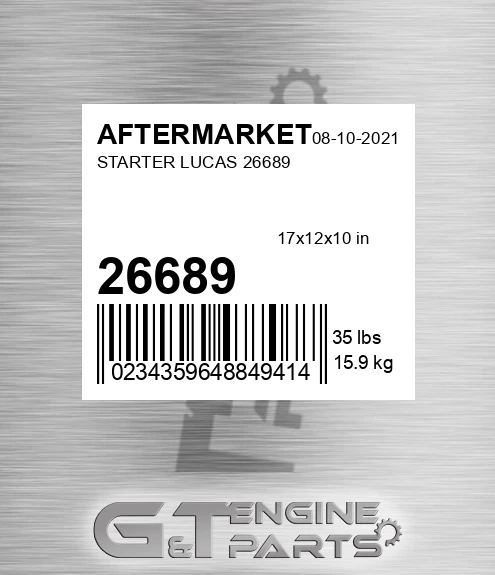 26689 Starter Lucas for AFTERMARKET