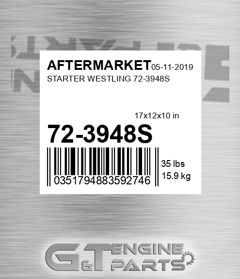 72-3948S Starter Westling 72-3948s for AFTERMARKET