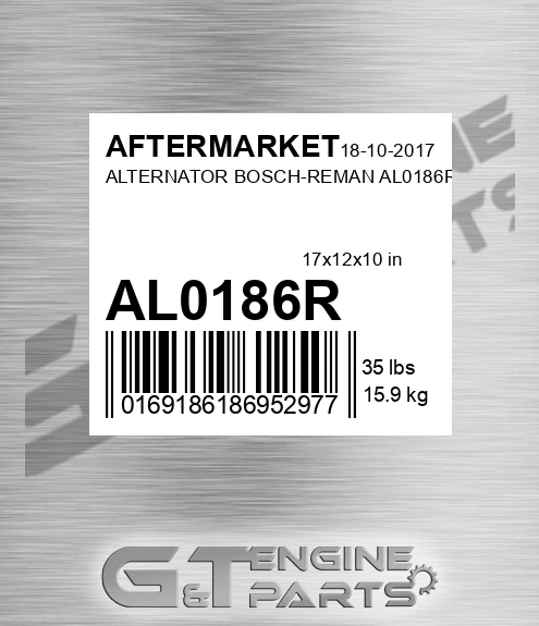 AL0186R Alternator Bosch-reman for AFTERMARKET