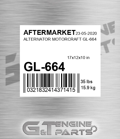 GL-664 Alternator Motorcraft Gl-664 for AFTERMARKET