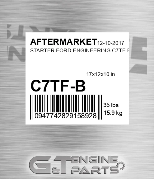 C7TF-B Starter Ford Engineering C7tf-b for AFTERMARKET