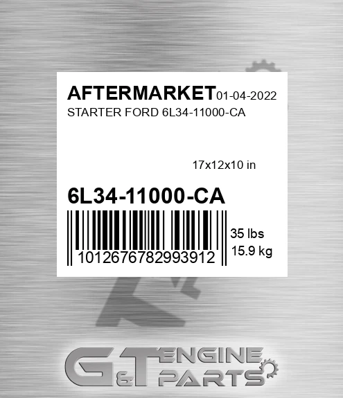 6L34-11000-CA Starter Ford 6l34-11000-ca for AFTERMARKET