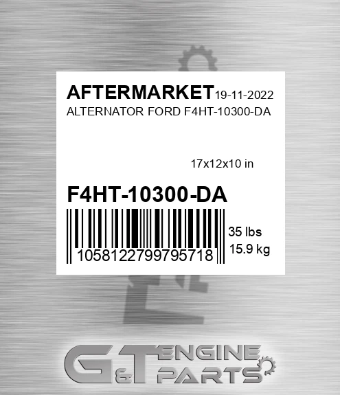 F4HT-10300-DA Alternator Ford F4ht-10300-da for AFTERMARKET