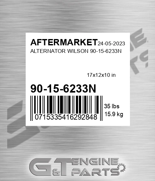 90-15-6233N Alternator Wilson 90-15-6233n for AFTERMARKET
